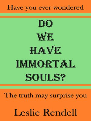 cover image of Do We Have Immortal Souls